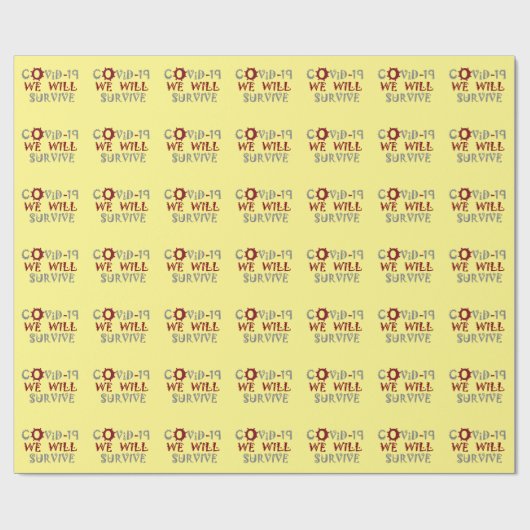 We zullen COVID-19 overleven – kracht en veerkrach Cadeaupapier (Vlak)