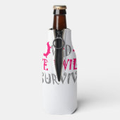 We zullen COVID-19 overleven – kracht en veerkrach Flesjeskoeler (Fles Achterkant)