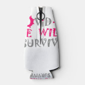 We zullen COVID-19 overleven – kracht en veerkrach Flesjeskoeler (Achterkant)