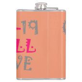 We zullen COVID-19 overleven – kracht en veerkrach Heupfles (Achterkant)