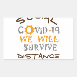 We zullen COVID-19 overleven – kracht en veerkrach Ronde Sticker