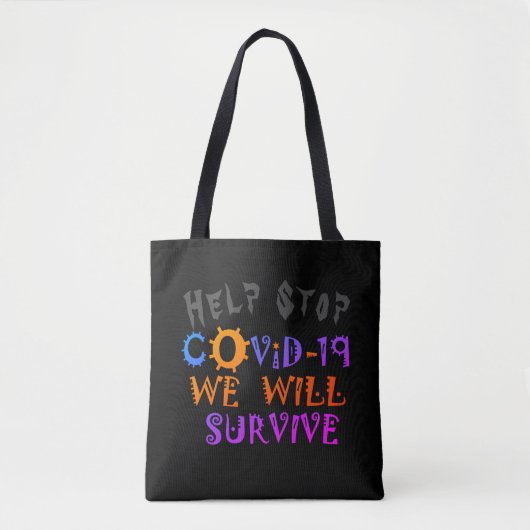 We zullen COVID-19 overleven – kracht en veerkrach Tote Bag (Voorkant)