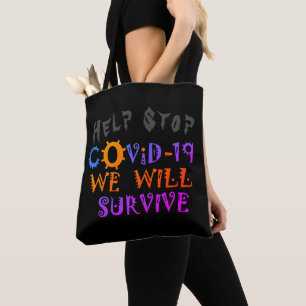 We zullen COVID-19 overleven – kracht en veerkrach Tote Bag