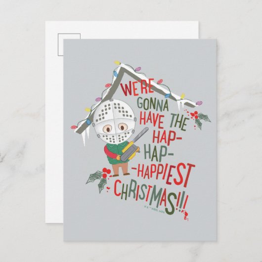 We zullen de Hap-Hap-Gelukkigste Kerst hebben Feestdagenkaart (Voorkant / Achterkant)