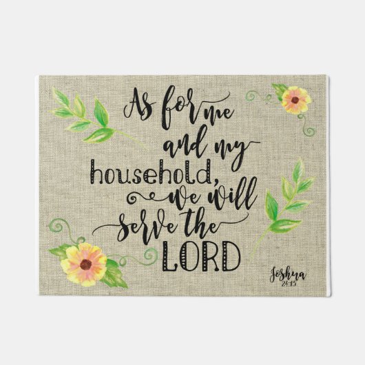 We zullen de Heer dienen Deurmat (Voorkant)