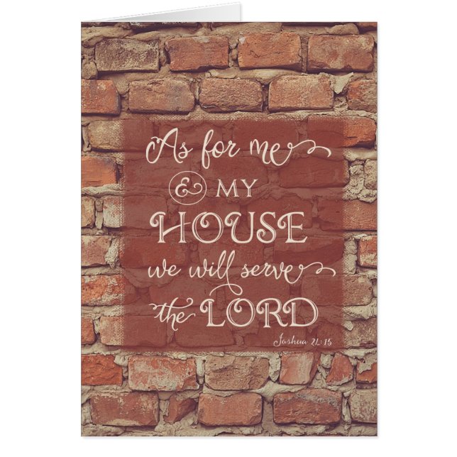 We zullen de Heer dienen - Joshua 24:15 (Voorkant)