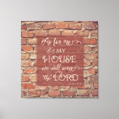 We zullen de Heer dienen - Joshua 24:15 Canvas Afdruk (Voorkant)