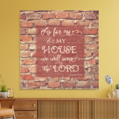 We zullen de Heer dienen - Joshua 24:15 Canvas Afdruk (Insitu (Woonkamer))