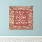 We zullen de Heer dienen - Joshua 24:15 Canvas Afdruk (Insitu (Houten vloer))