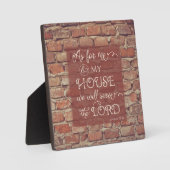 We zullen de Heer dienen - Joshua 24:15 Fotoplaat (Voorkant)