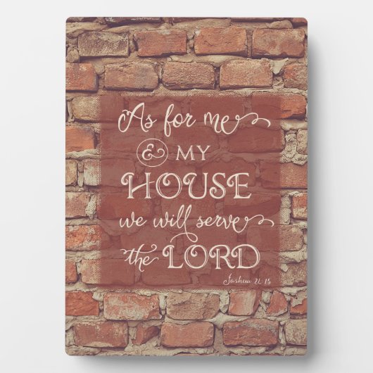 We zullen de Heer dienen - Joshua 24:15 Fotoplaat (voorkant)