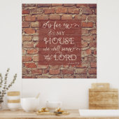 We zullen de Heer dienen - Joshua 24:15 Poster (Keuken)