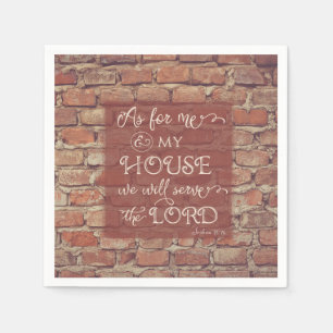 We zullen de Heer dienen - Joshua 24:15 Servetten