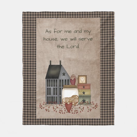 We zullen de Heer dienen - primitief land Fleece Deken (Voorkant)