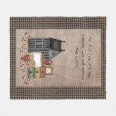 We zullen de Heer dienen - primitief land Fleece Deken (Voorkant (Horizontaal))