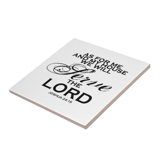 We zullen de Heer dienen Tegeltje (Zijkant)