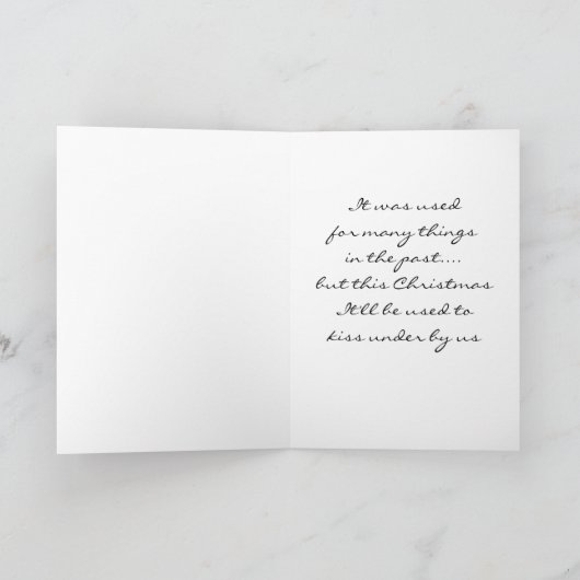 WE ZULLEN DE MARETAK GEBRUIKEN OM "ONDER TE KUSSEN FEESTDAGEN KAART (Binnen)