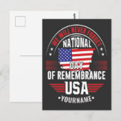 We zullen de Nationale Dag van Herinnering nooit v Briefkaart (Voorkant / Achterkant)