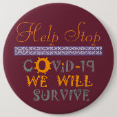 We zullen de Pandemische Gezondheidszorg helpen st Ronde Button 6,0 Cm (Voorkant)