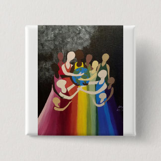 We zullen de wereld niet zien branden vierkante button 5,1 cm