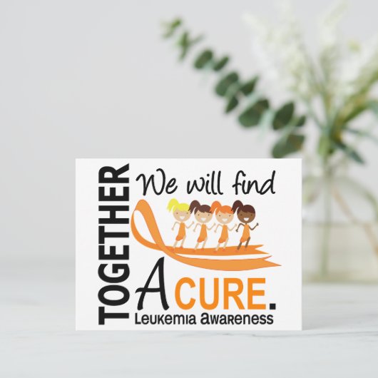 We zullen een echte leukemie vinden briefkaart (Staand voorkant)