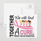 We zullen een kure borstkanker vinden briefkaart (Voorkant / Achterkant)