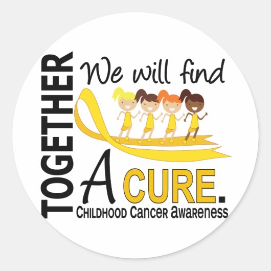 We zullen een remedie vinden tegen kanker in de ki ronde sticker (Voorkant)