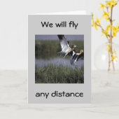 "WE ZULLEN ELKE AFSTAND VLIEGEN OM ZEGGEN TE ZEGGE KAART (Gele Bloem)