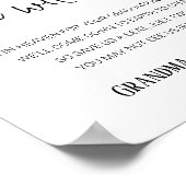 We zullen er zijn Memorial Seats Names Afstuderen Poster (Hoek)