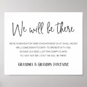 We zullen er zijn Memorial Seats Names Afstuderen Poster (Voorkant)