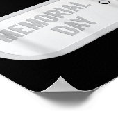 We zullen het America Flag Stars Memorial nooit ve Poster (Hoek)