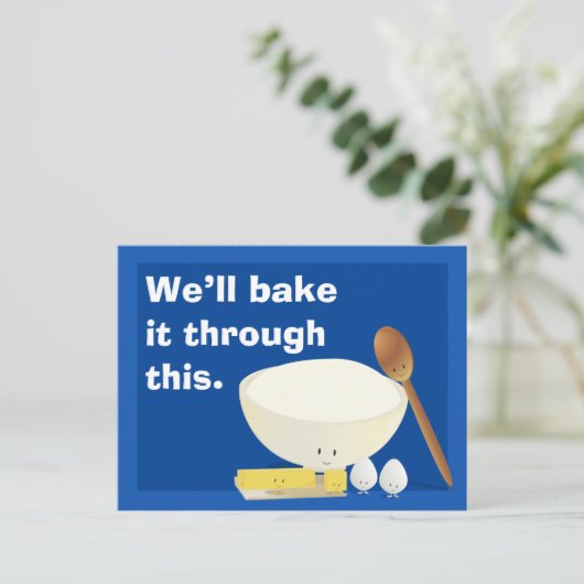 We zullen het door deze glimlachende Cartoon van h Briefkaart (Staand voorkant)