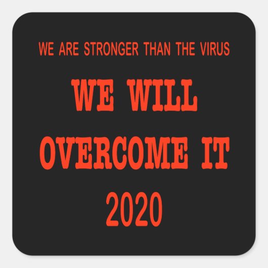 We zullen het halen in 2020 vierkante sticker (Voorkant)