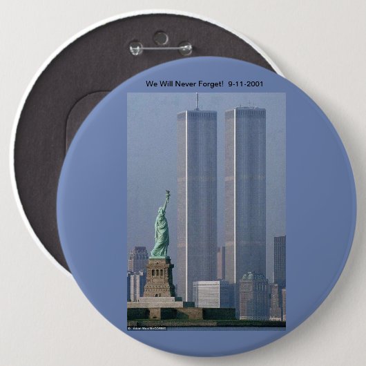 We zullen het nooit vergeten!  9-22-2001 Button (Voorkant /achterkant)