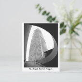 We zullen het nooit vergeten. briefkaart (Staand voorkant)