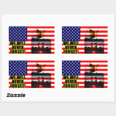 We zullen het nooit vergeten! rechthoekige sticker (Vel)