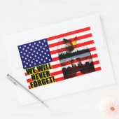 We zullen het nooit vergeten! rechthoekige sticker (Envelop)