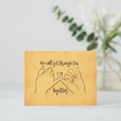 We zullen hier samen doorheen komen briefkaart (Staand voorkant)