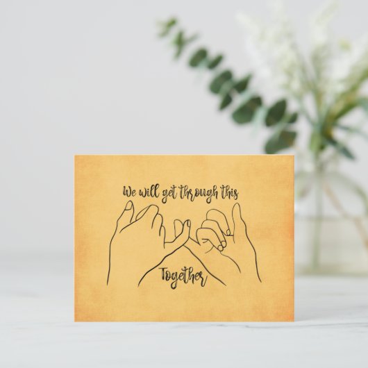 We zullen hier samen doorheen komen briefkaart (Staand voorkant)