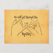 We zullen hier samen doorheen komen briefkaart (Voorkant)