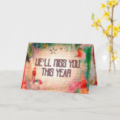 We zullen je dit jaar missen. kaart (Gele Bloem)