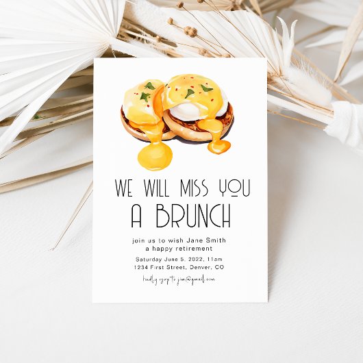 We zullen je een brunch pensioen brunch missen kaart