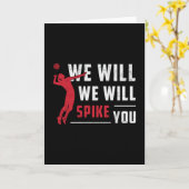 We zullen je met volleybalspeler slaan kaart (Gele Bloem)