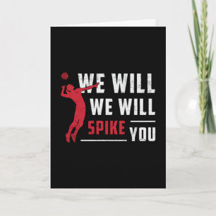 We zullen je met volleybalspeler slaan kaart