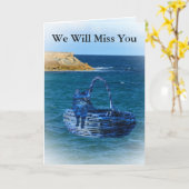 We zullen je missen, Cat Zee Adventure Farewell Ka Kaart (Gele Bloem)