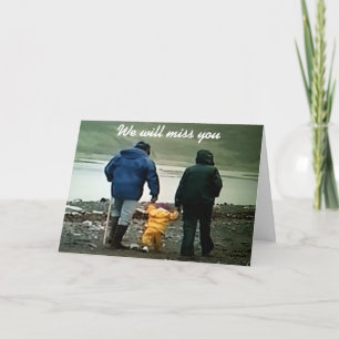 WE ZULLEN JE MISSEN EN JE HET BESTE WENSEN KAART