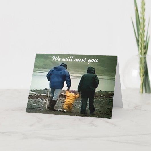 WE ZULLEN JE MISSEN EN JE HET BESTE WENSEN KAART (Voorkant)