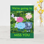 We zullen je missen kaart (Gele Bloem)