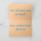 We zullen je missen... Kaarten (Binnen)