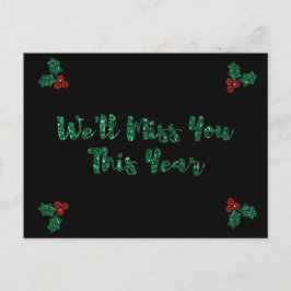 We zullen je sociale vervormende feestkaart missen briefkaart